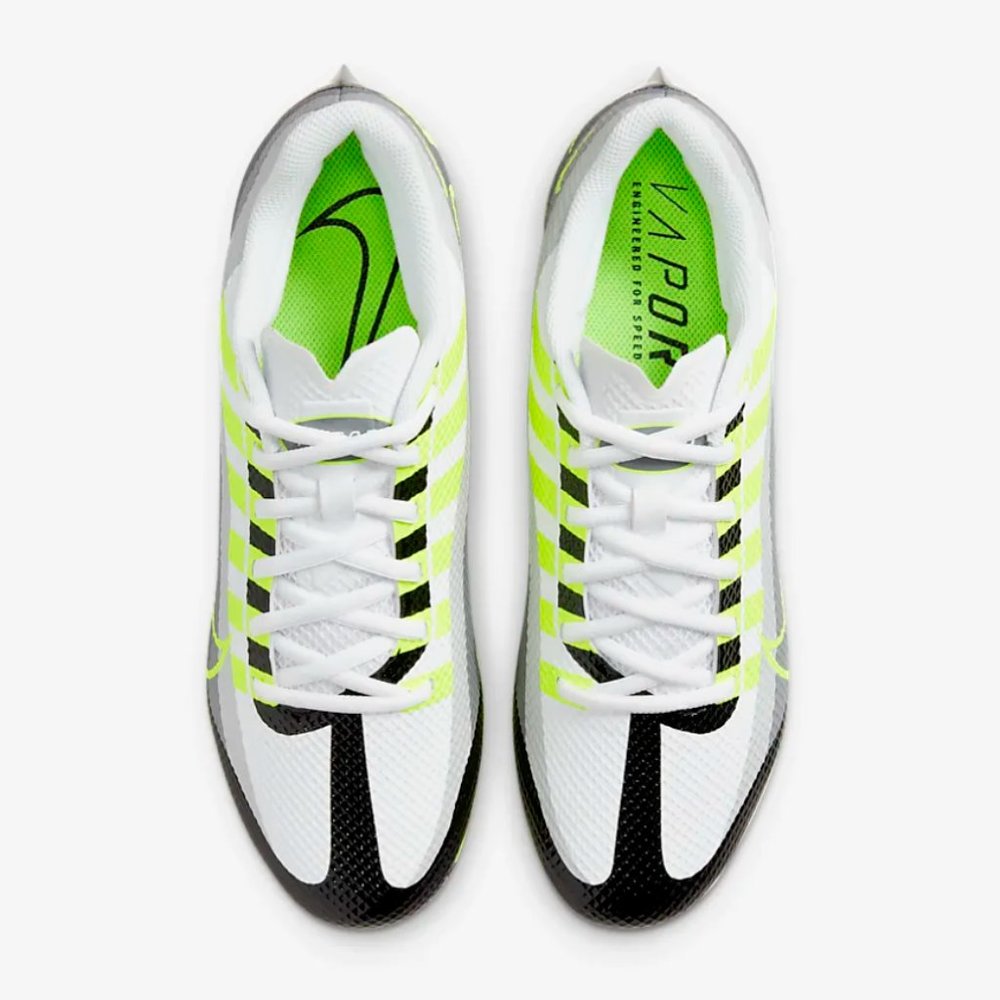 Nike Vapor Edge Speed 360 Volt/White/Grey Football Cleats DQ5110-071 - Picture 6 of 14